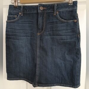 Paige Dark Denim Skirt Casual Basic Closet Staple Size 25